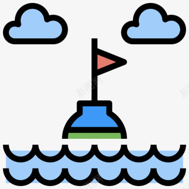 浮标潜水39线型颜色图标图标