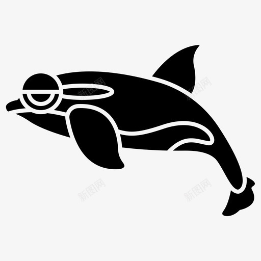 虎鲸哺乳动物海洋图标svg_新图网 https://ixintu.com 哺乳动物 水上 海洋 虎鲸 雕文