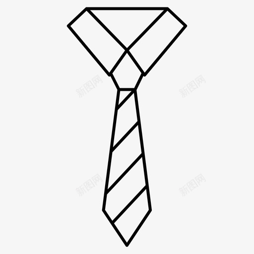 采购产品领带衣服领带图标svg_新图网 https://ixintu.com 产品 细线 衣服 西装 购物 采购 领带