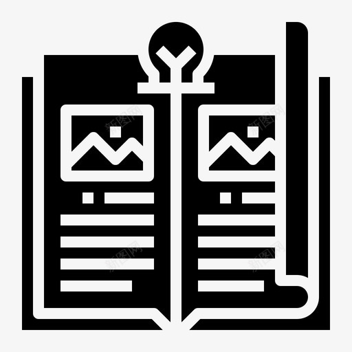 杂志书籍目录图标svg_新图网 https://ixintu.com 书籍 平面设计 服务 杂志 目录 菜单 设计 黑色
