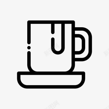咖啡杯咖啡茶直线型图标图标