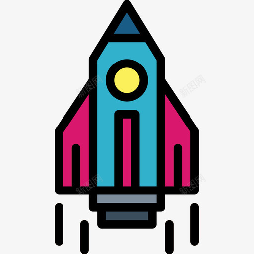 火箭机器人机器3线性颜色图标svg_新图网 https://ixintu.com 机器 机器人 火箭 线性 颜色