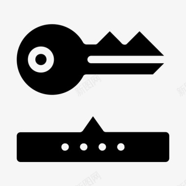 密码访问门钥匙图标图标