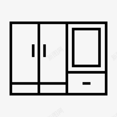 衣柜橱柜壁橱图标图标