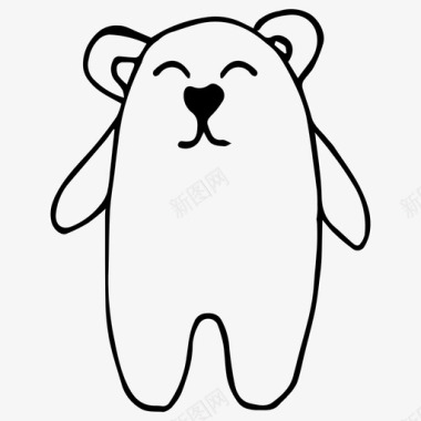 熊动物卡通图标图标