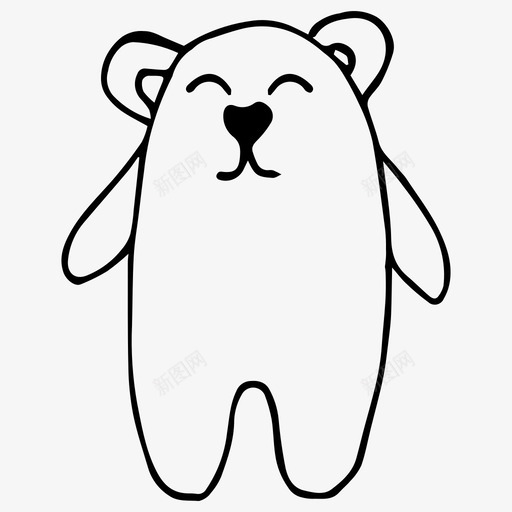 熊动物卡通图标svg_新图网 https://ixintu.com 动物 卡通 卡通动物 森林 熊 自然