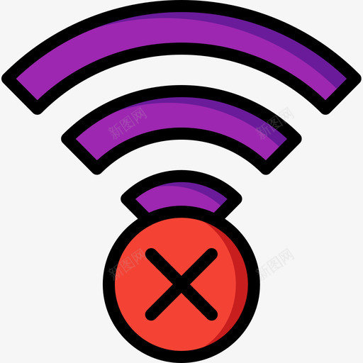 Wifi移动接口5线性颜色图标svg_新图网 https://ixintu.com Wifi 接口 移动 线性 颜色