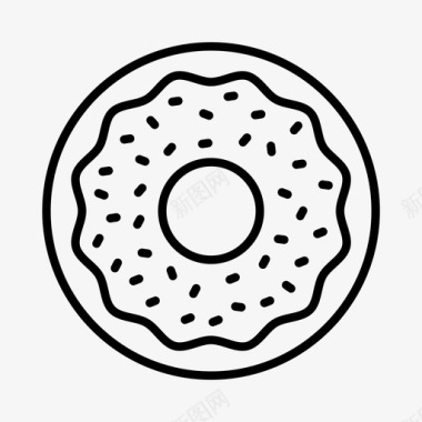 甜甜圈生日庆祝图标图标