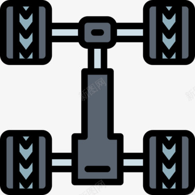 底盘汽车服务29线颜色图标图标