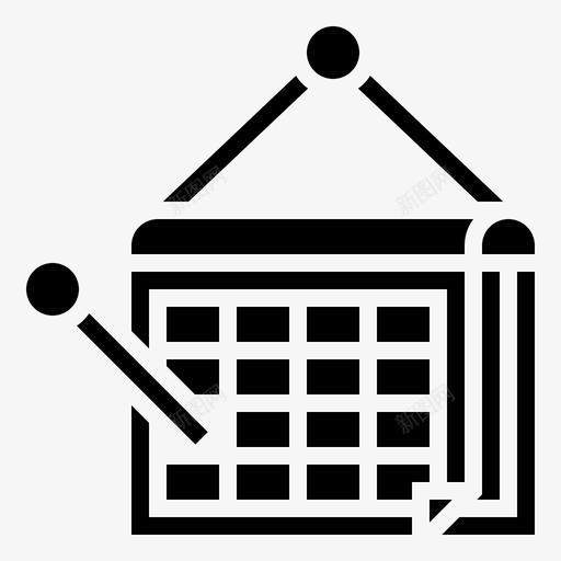 日历议程日期图标svg_新图网 https://ixintu.com 投票选择字形 提醒 日历 日期 日程表 议程