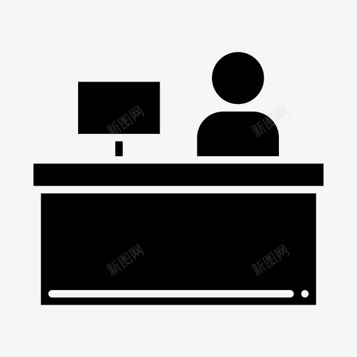 职员办公桌工人图标svg_新图网 https://ixintu.com 公司 办公桌 工人 职员