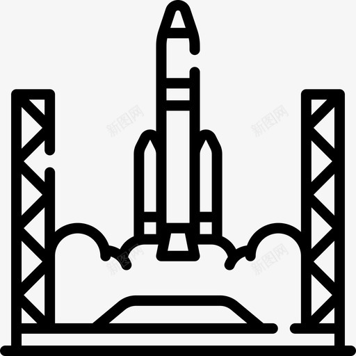 火箭发射太空147直线图标svg_新图网 https://ixintu.com 太空147 火箭发射 直线