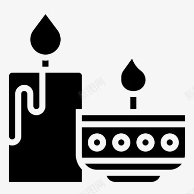 蜡烛85党雕文图标图标
