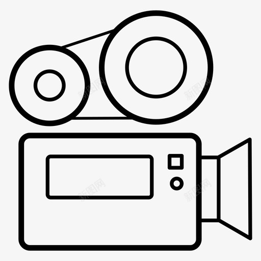 摄像机电影制作拍摄图标svg_新图网 https://ixintu.com 制作 技术 拍摄 摄像机 电影
