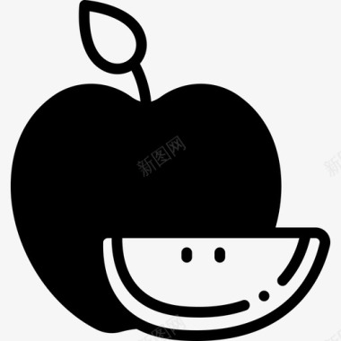 苹果水果17填充图标图标