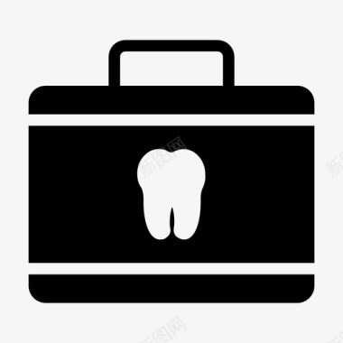 牙齿套件援助公文包图标图标