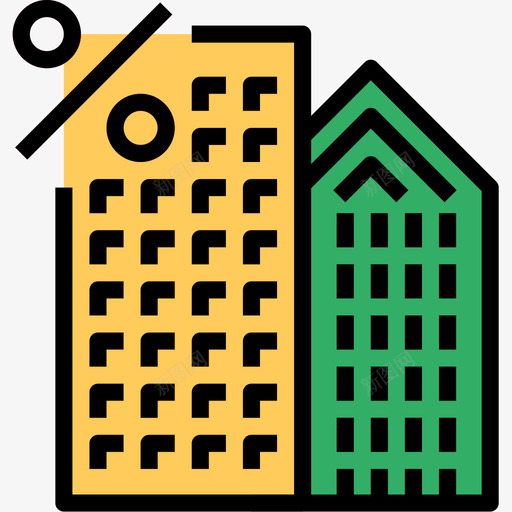 房地产贷款6线性颜色图标svg_新图网 https://ixintu.com 房地产 线性颜色 贷款6