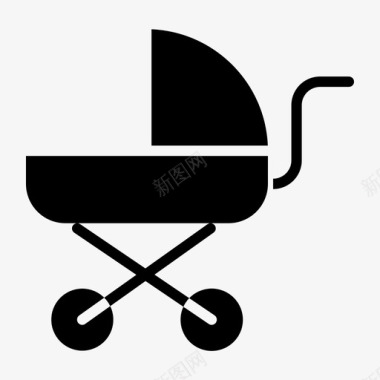婴儿车婴儿115字形图标图标