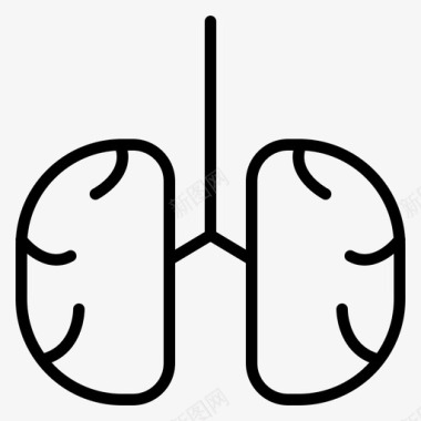 解剖学生物学呼吸图标图标