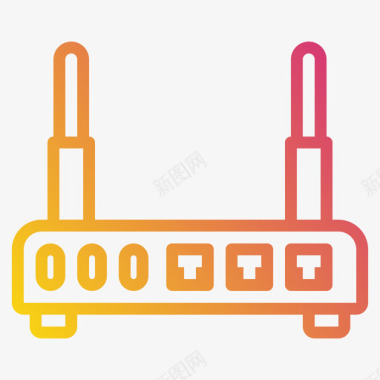 路由器小工具19渐变图标图标