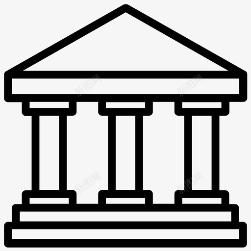 银行雅典娜建筑图标svg_新图网 https://ixintu.com 室内和建筑1 建筑 金融 银行 雅典娜