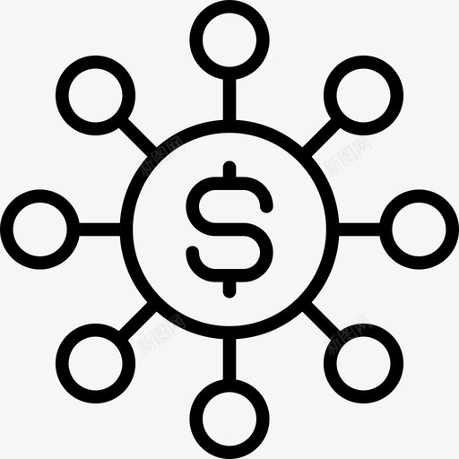 货币全球网络连接共享图标svg_新图网 https://ixintu.com 全球 全球网 共享 商业 网络 货币 连接 金融