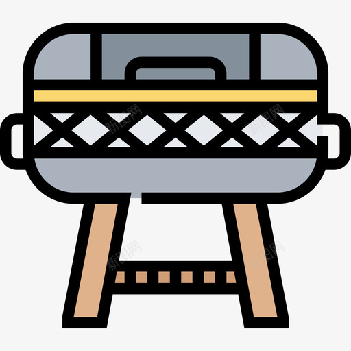 便携式烤架烧烤和烤架3线性颜色图标svg_新图网 https://ixintu.com 便携式烤架 烧烤和烤架3 线性颜色