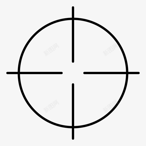 健身瞄准十字准星图标svg_新图网 https://ixintu.com 健身 准星 十字 瞄准 运动 黑色准星