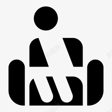 精神病医生扶手椅病人图标图标