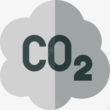 二氧化碳污染38平坦图标图标