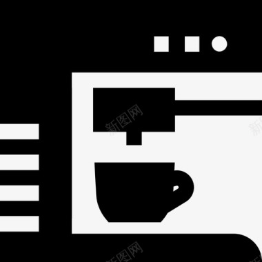 咖啡机21号咖啡厅加满图标图标