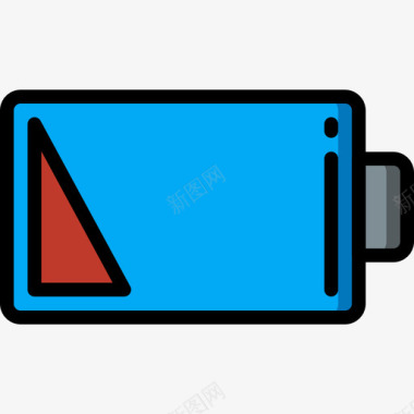 低电池移动接口5线性颜色图标图标