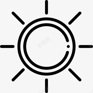 太阳237号天气线性图标图标
