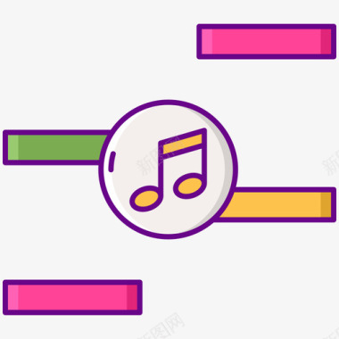音乐edm1线性颜色图标图标