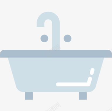 浴缸家具104扁平图标图标