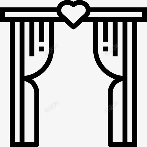 结婚拱门蜜月3直线型图标svg_新图网 https://ixintu.com 拱门 直线 线型 结婚 蜜月