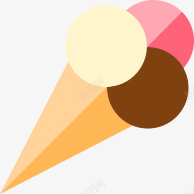 冰淇淋糖果和糖果10份平的图标图标