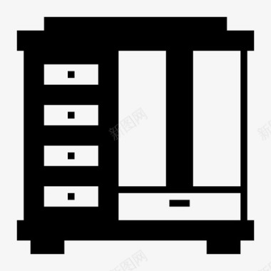 橱柜壁橱角落衣柜图标图标