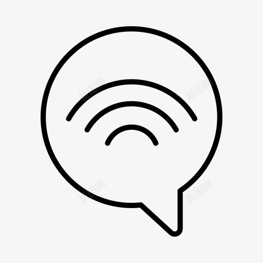 wifi数字即时消息图标svg_新图网 https://ixintu.com wifi 互联网 信息 即时 在线 数字 消息 电子商务