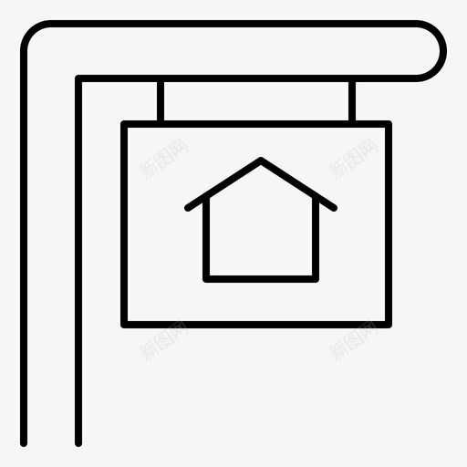 出售房屋标志图标svg_新图网 https://ixintu.com 出售 建筑物 房屋 标志