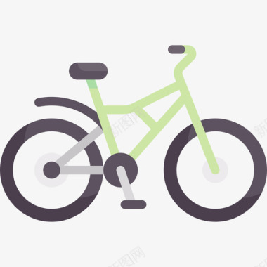 自行车冒险58扁平图标图标