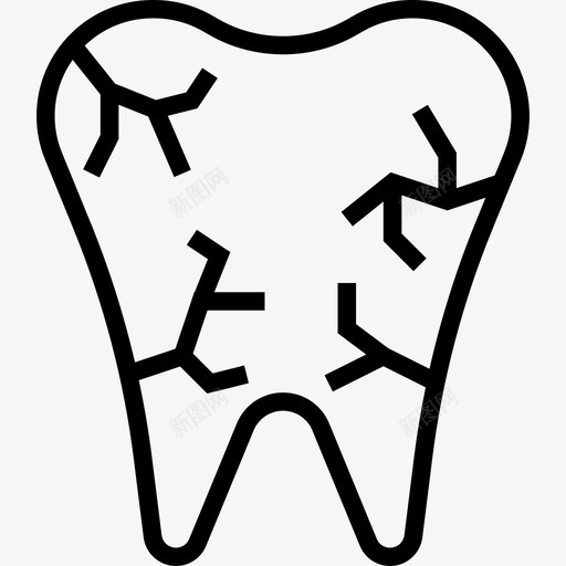 牙齿人体器官3线状图标svg_新图网 https://ixintu.com 人体 器官 牙齿 线状