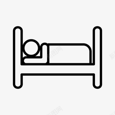 睡床旅社旅馆图标图标