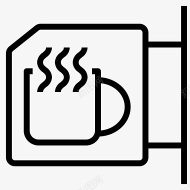 咖啡标签咖啡豆咖啡图标图标