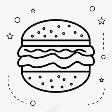 汉堡早餐快餐图标图标
