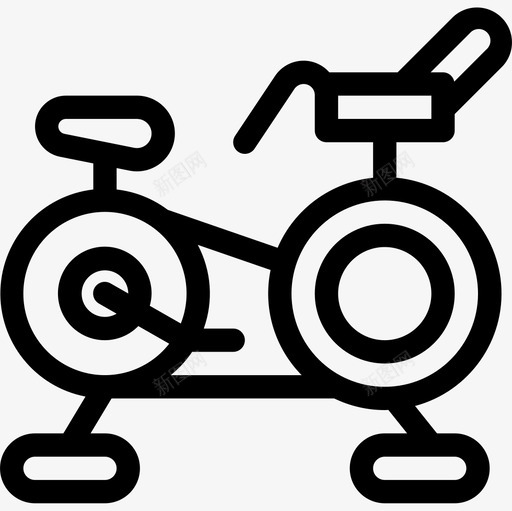 固定自行车健身54直线型图标svg_新图网 https://ixintu.com 健身54 固定自行车 直线型