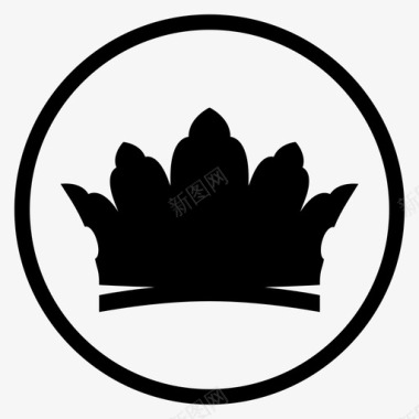 皇冠国王君主制图标图标
