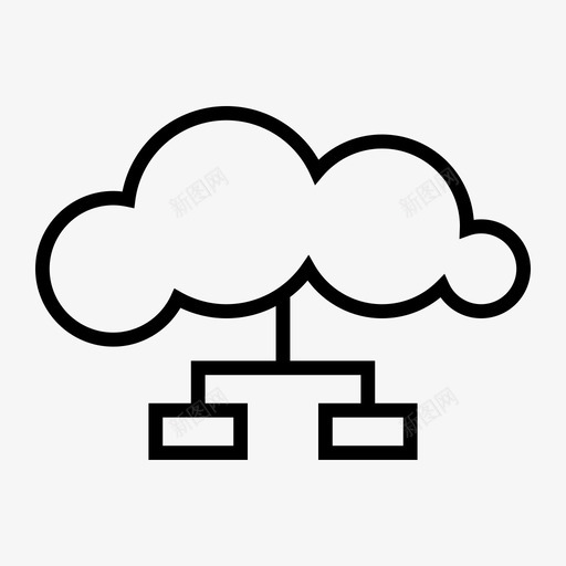 云存储备份技术云计算图标svg_新图网 https://ixintu.com 云存储 云计算 云连接 备份技术 数据传输
