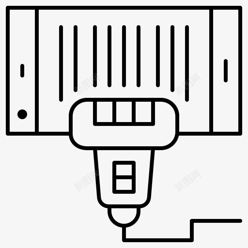 条形码条形码扫描仪机器图标svg_新图网 https://ixintu.com 价格 扫描仪 无现金 机器 条形码 社会 购物