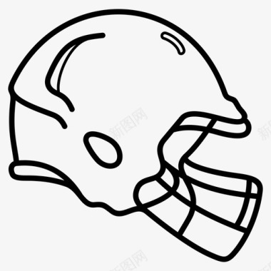 美式足球头盔设备防护图标图标